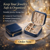 Portable Jewelry Storage Box | Leather Organizer | Travel Case | Multipurpose Gift Box for Jewellery & Hair Accessories (Random Colour)