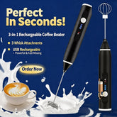 2-in-1 Rechargeable Coffee Beater & Electric Milk Frother – Smooth Mixing, Compact & Easy to Use