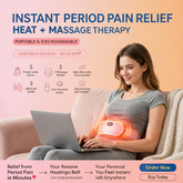 Cramp Relief Belt -Portable Menstrual Heating Pad, Heated Belly Belt For Menstrual Cramp Relief With 3 Heat Levels And 4 Modes, Electric Belt Massage For Women And Girls