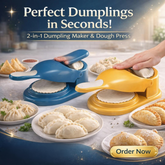 2-In-1 Manual Dumpling Maker & Dough Press Machine | Portable Samosa & Gujiya Mould Tool | Easy Kitchen DIY Pastry Accessory