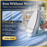 Teflon Iron Cover Protector | Non Stick Garments Care Cover For Iron | Heat Resistant Ironing Shoe for Clothes Protection - Premium Quality